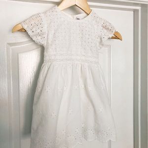 Zara Kids Girls Eyelet Dress